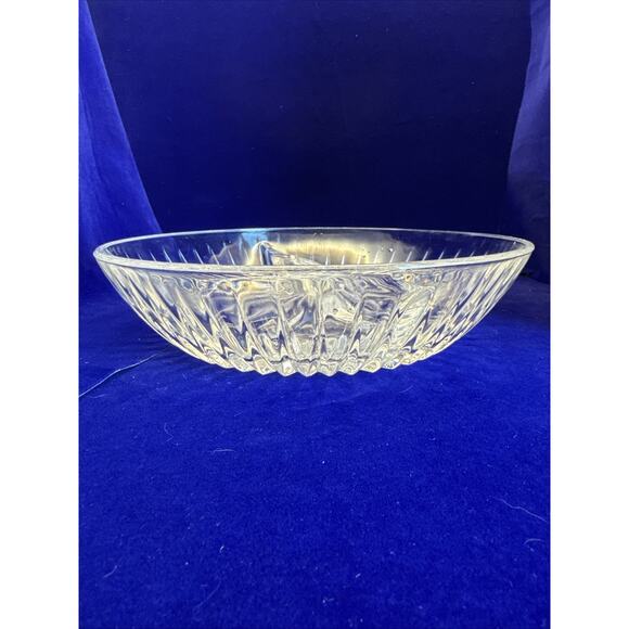 VTG‎ Princess House Royal Highlights Divided Lead Crystal Serving Bowl 8"x2" - Picture 1 of 3